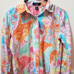 Chaps Paisley Shirt Sz MP
